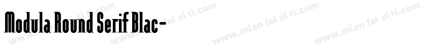 Modula Round Serif Blac字体转换